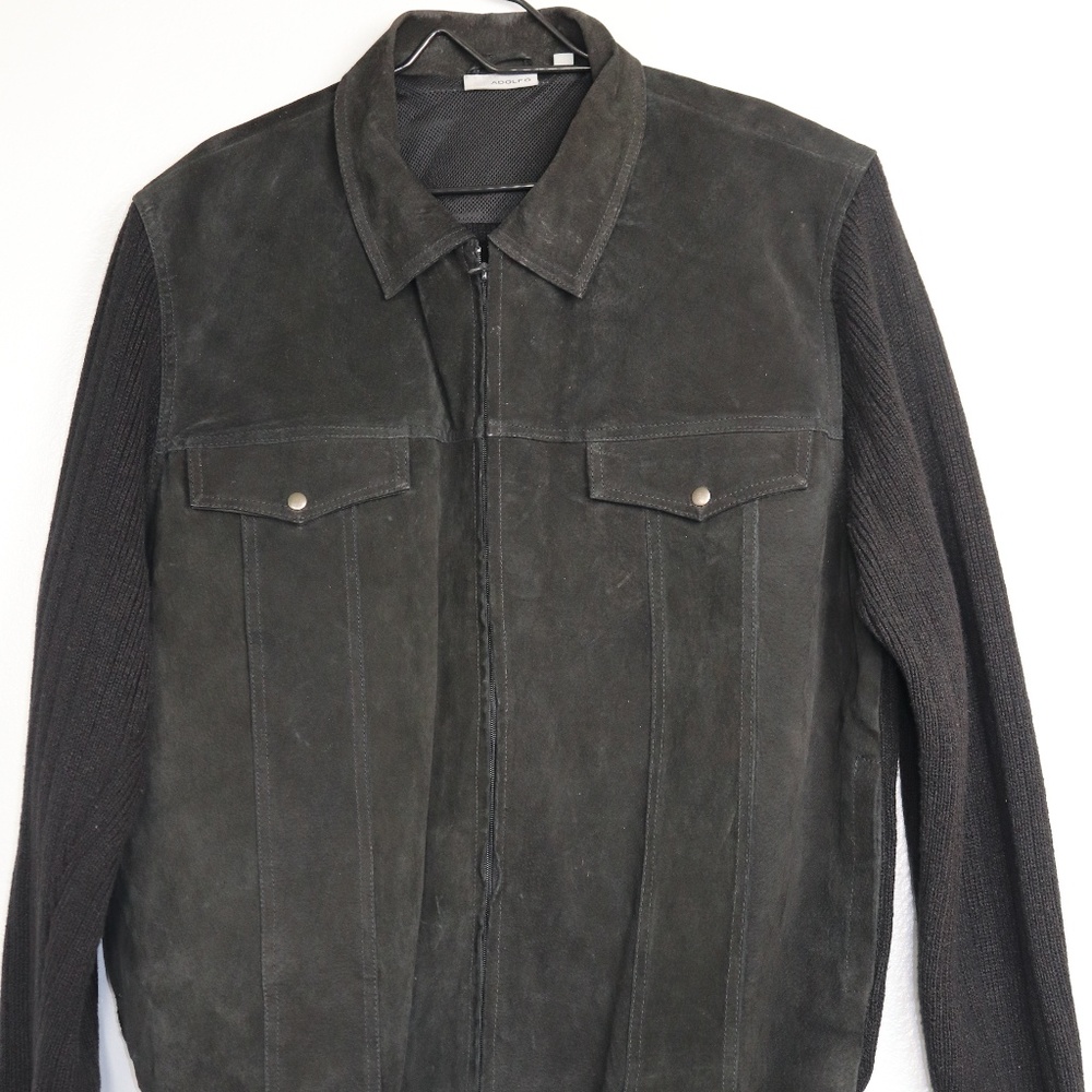 Men's Suede Front Sweater